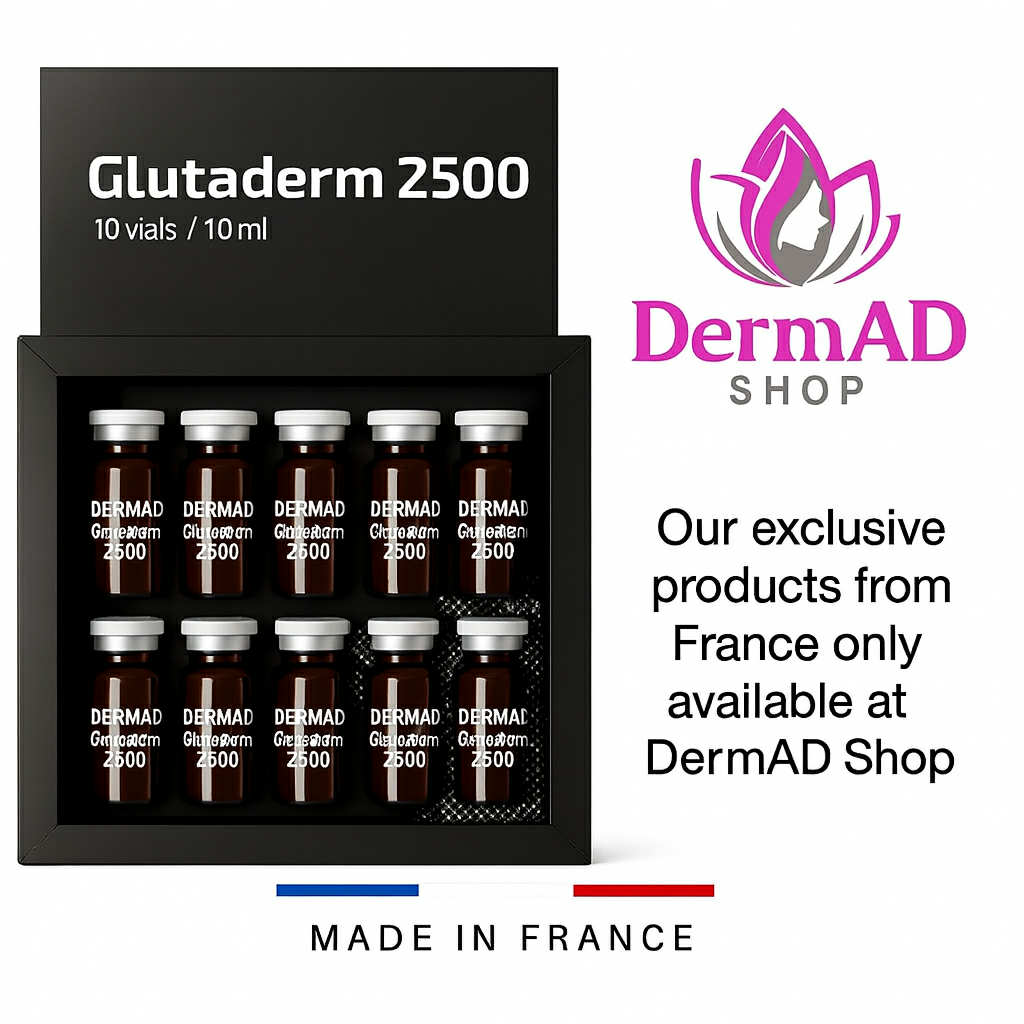 DermAD Glutaderm 2500 – French Glutathione Whitening - أمبولات جلوتاثيون فرنسية لتفتيح البشرة