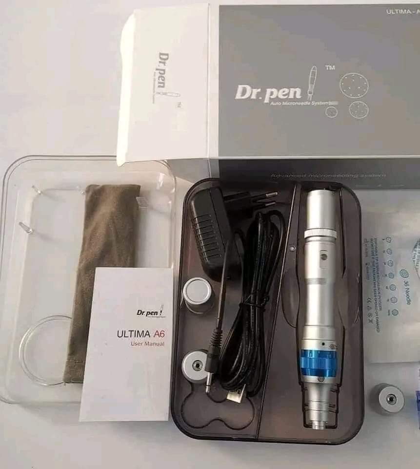 Dr. Pen A6 + DermAD Skin Booster – Professional Microneedling Upgrade Kit with components laid out.