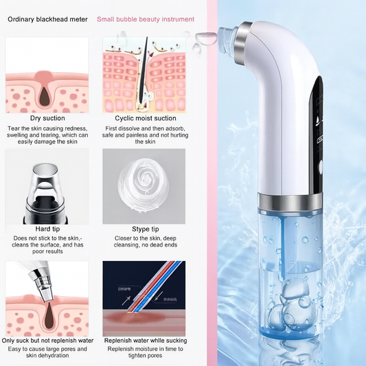 "جهاز Small Bubble Beauty لتنظيف البشرة وإزالة الرؤوس السوداء مع ترطيب pores – blackhead remover احترافي"