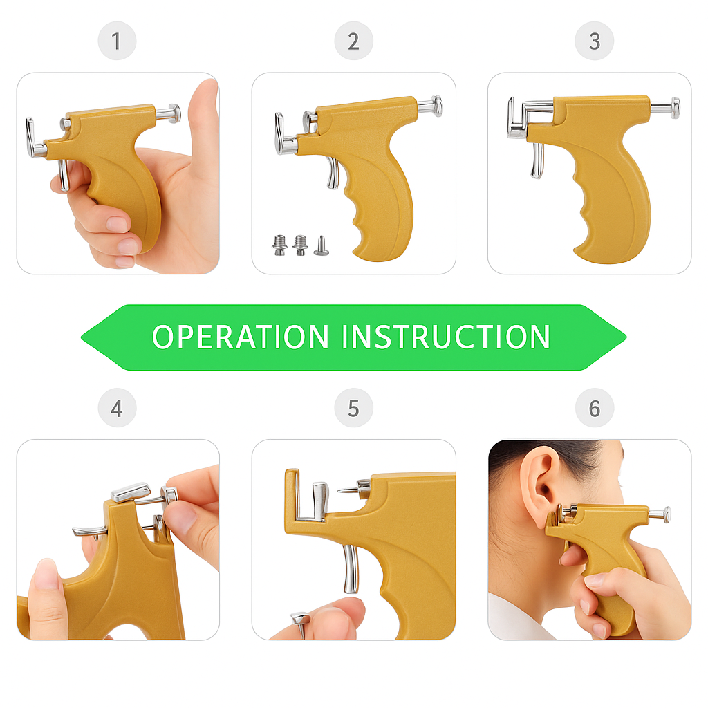 Ear & Nose Piercing Applicator - أداة ثقب الأذن والأنف اليدوية