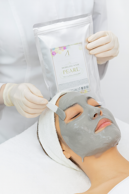 Anskin Pearl & Collagen Modeling Korean Rubber Masks -  رابر ماسك علاج وتفتيح  للبشره من اول استخدام