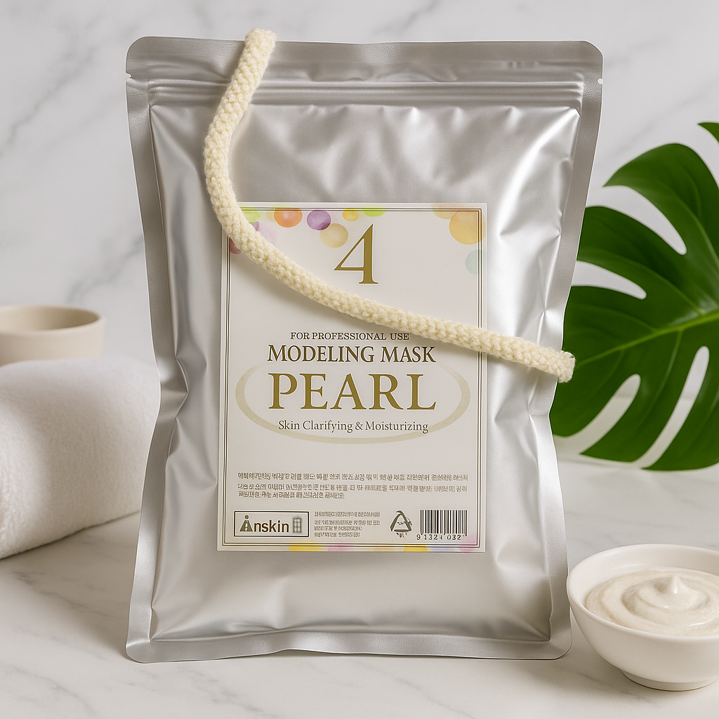 Anskin Pearl & Collagen Modeling Korean Rubber Masks -  رابر ماسك علاج وتفتيح  للبشره من اول استخدام