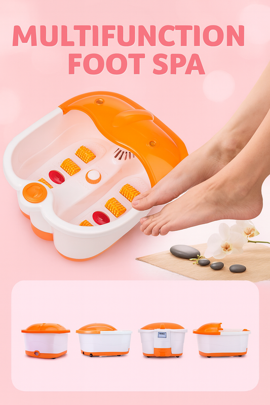 Pedicure Foot Soak Basin - حوض باديكير للقدمين – طبق عميق مع بكرات مساج منزلي