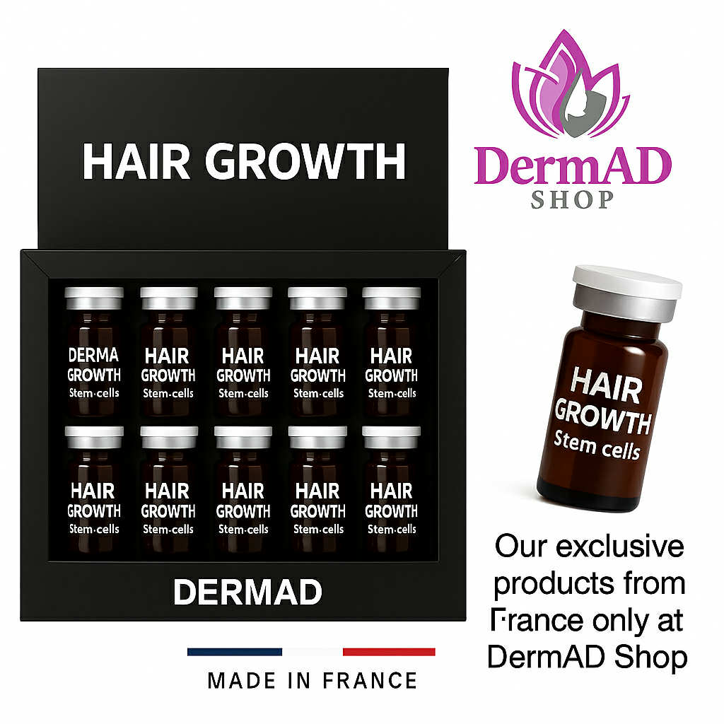 DermAD Hair Growth – Stem Cell Therapy - أمبولات إنبات الشعر بالخلايا الجذعية الفرنسية