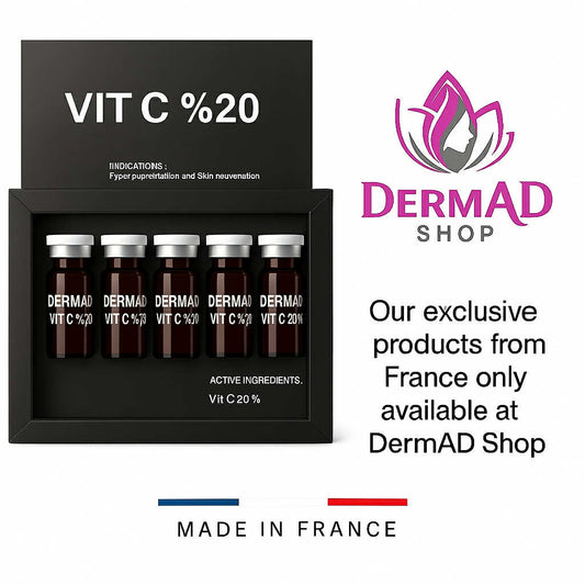 DermAD Vitamin C 20% – French Brightening - أمبولات فيتامين سي الفرنسية للتفتيح ونضارة البشرة