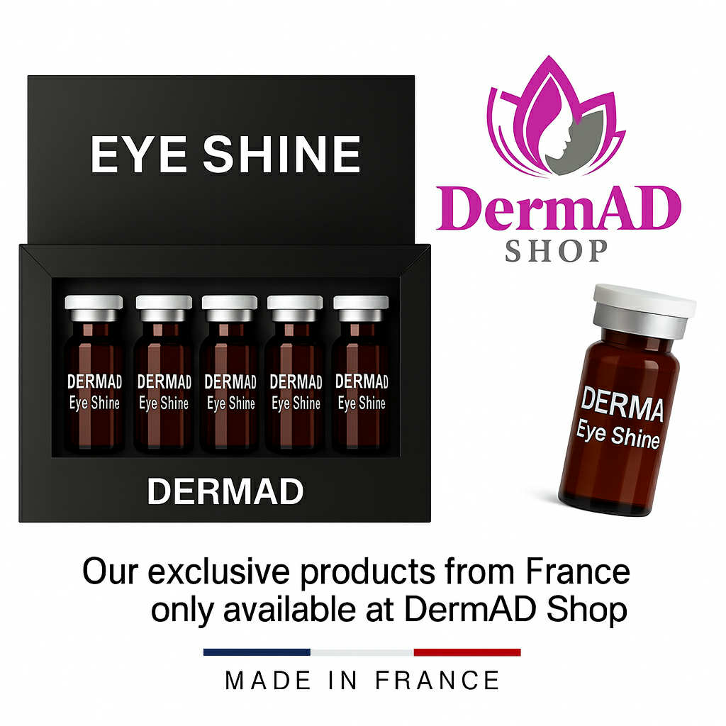 DermAD EYE Shine – Eye Contour Ampoules -  أمبولات محيط العين الفرنسية لعلاج الهالات والانتفاخات