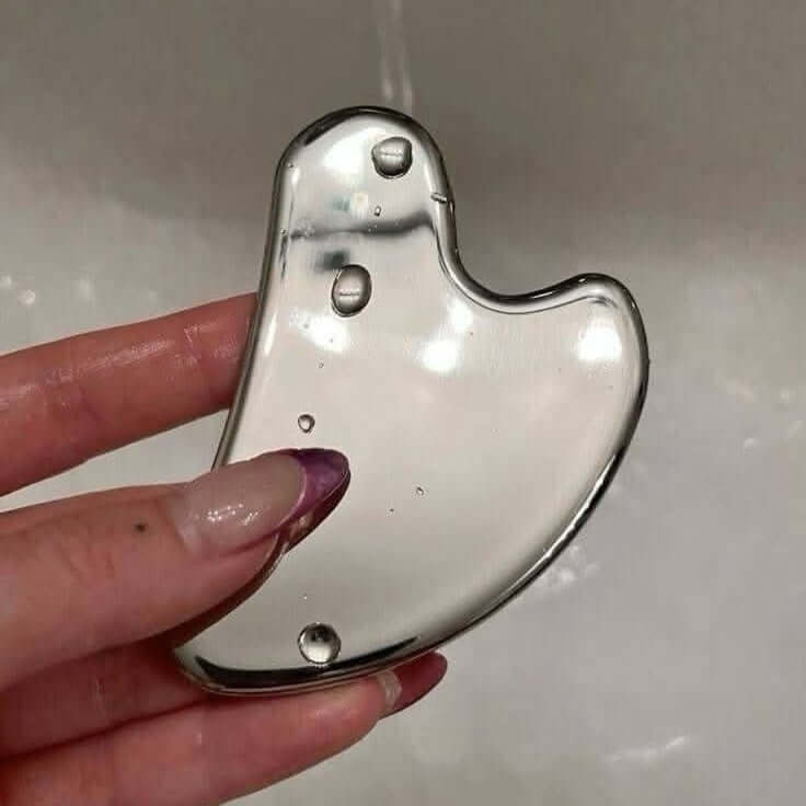 Original Stainless Steel Gua Sha - جواشا ستانلس ستيل الأصلية – شدّ وتبريد تحت العين