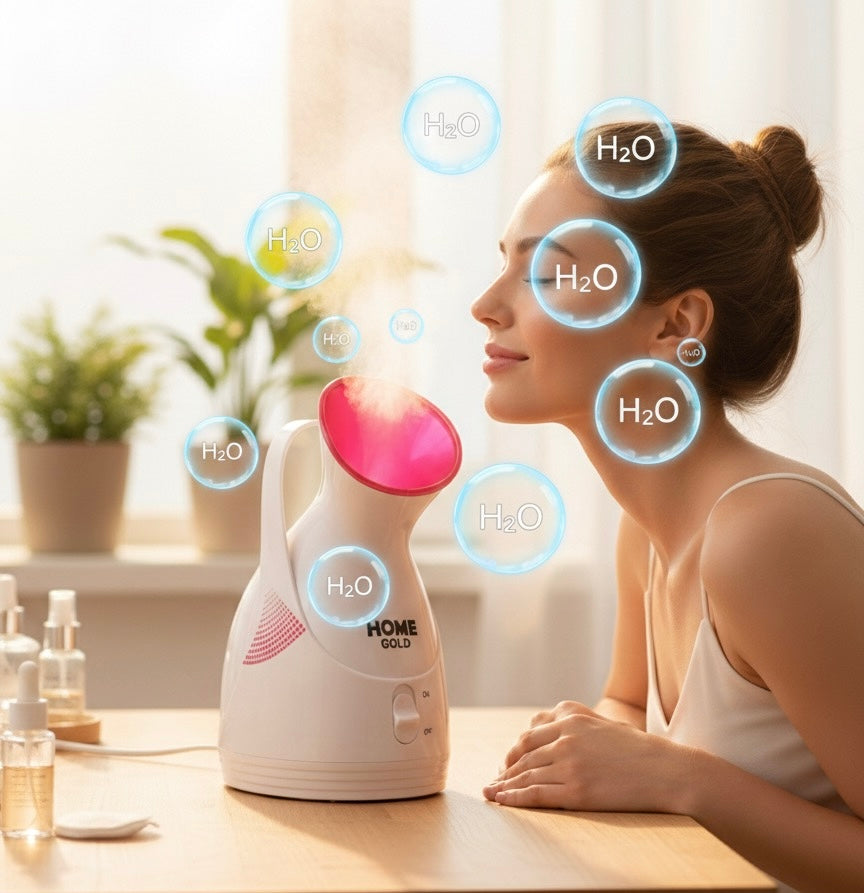 Home Gold Ionic Facial Steamer - جهاز هوم جولد للوجه بخار أيوني – سبا منزلي متكامل