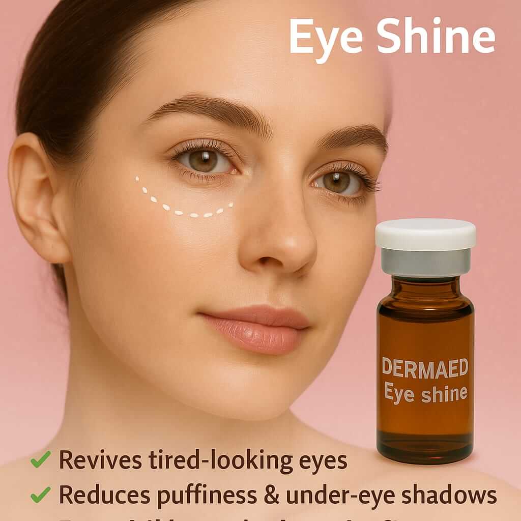 DermAD EYE Shine – Eye Contour Ampoules -  أمبولات محيط العين الفرنسية لعلاج الهالات والانتفاخات