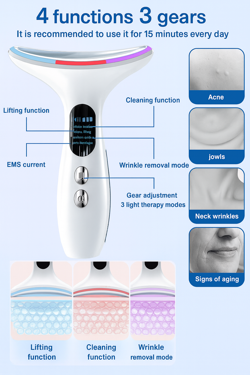 Radio Frequency Device for Face & Neck Lifting - لشد الوجه والرقبة RF جهاز