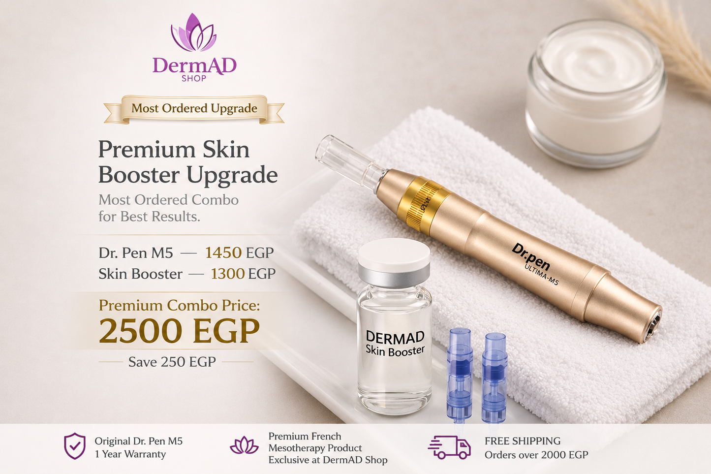 Dr. Pen M5 + DermAD Skin Booster – Smart Microneedling Upgrade Kit